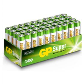 GP Super Alkaline AAA batteri, 24A/LR03, 40-pak