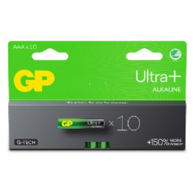 GP Ultra Plus Alkaline AAA-batteri 24AUP/LR03 10-pak