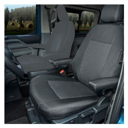 Sædeovertræk førerside 2xarmlæn Transit Custom,T7 2024-