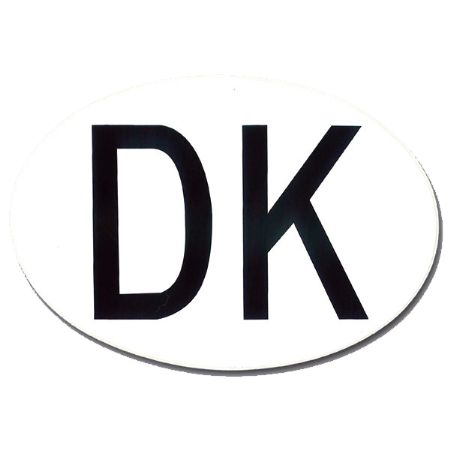 Trykt DK-skilt lille