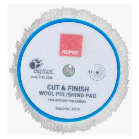 Rotary Ø:180 mm wool pad, cut & finish Ø:150mm, 1 stk.