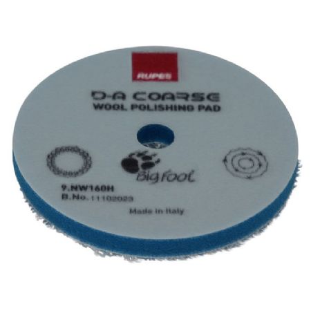 Rupes polerpude uld, blå, Ø 160 mm., grov, 1 stk.