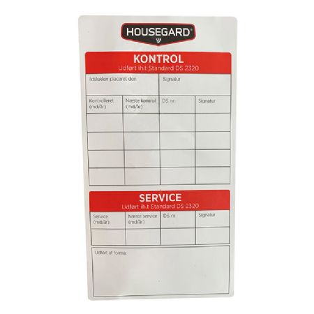 Universal kontrolmærkat til slukkere