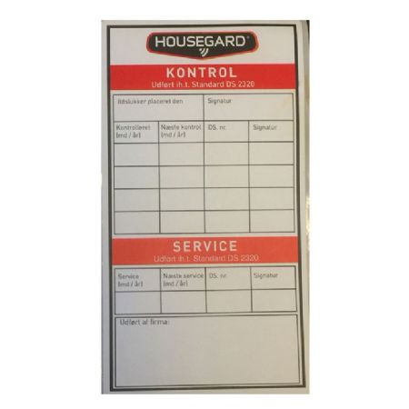 Kontrolmærkat, pulverslukker 6kg