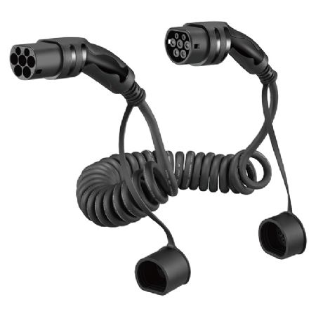 Spiralladekabel Type-2 32A 3-faset 5 Meter