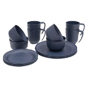 Outwell Delish Middagssæt til 4 personer Mørk Blå