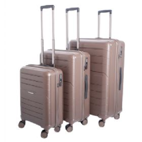 Bon Goût Oslo 3-stk hårdt kuffertsæt, Mocca