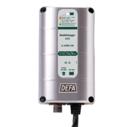 DEFA multicharger 12v 1 x 15a, schuko