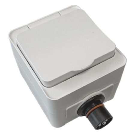 DEFA Plugin udtag 230V Single hvid