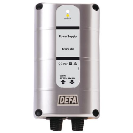 DEFA powersupply 12v 1x15a, schuko