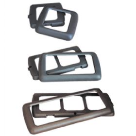 Tredobbelt ramme til vægudtag brun