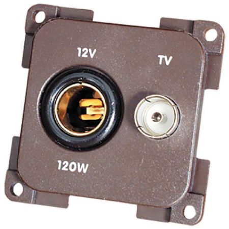 Vægudtag 12vdc/tv hvid