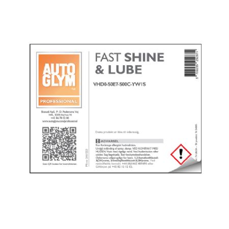 Label Autoglym Fast Shine & Lube