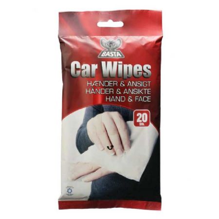 Basta Car Wipes Servietter til hænder og ansigt 20 stk.