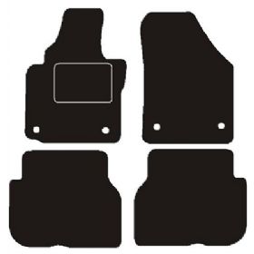 Velour måtter VW Touran 2003-2014 Rund lås