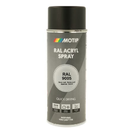 Motip Ral 9005 satin matt deep black