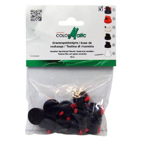 ColorMatic Justerbar dyse, sort-rød (10 stk)