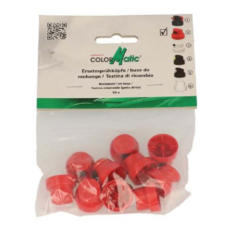 ColorMatic Justerbar dyse, rød-sort (10 stk)