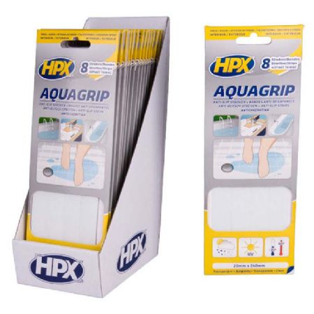 HPX antiskrid bånd transparent, vand, 20mm x 240mm