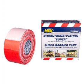 HPX super minebånd hvid/rød 80mm x 500m