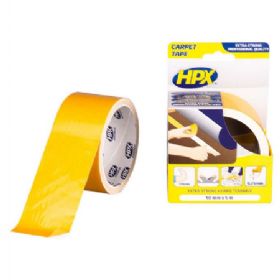 HPX dobbeltklæbende tape hvid til tæpper 50mm x 5m