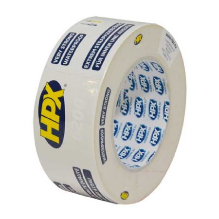 Gaffatape hvid, 50 mm x 25 m