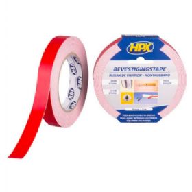 HPX dobbeltklæbende tape hvid, 19mm x 5m
