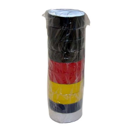 HPX 10 stk isolerbånd farvemix 19mmx10m