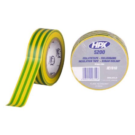HPX isolerbånd gul/grøn 19mm x 10m