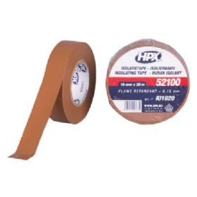 Lux isolerbånd brun 10 rl. 19mm x 20m