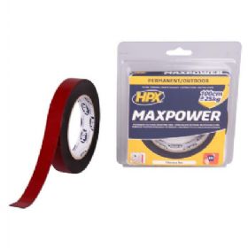 HPX max power monteringstape sort, 19mm x 5m