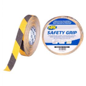 HPX antiskrid bånd black/yellow 25mm x 18m