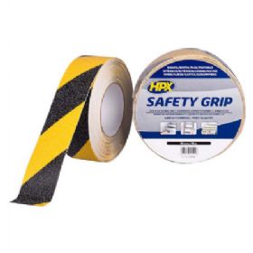 HPX antiskrid bånd sort gul 50mm x 18m