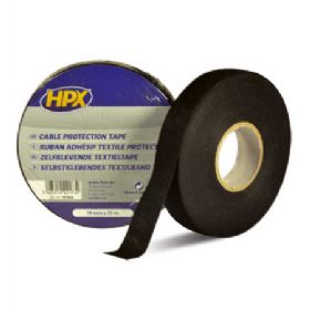 HPX Kabelbeskyttelsestape sort 19mm x 25m