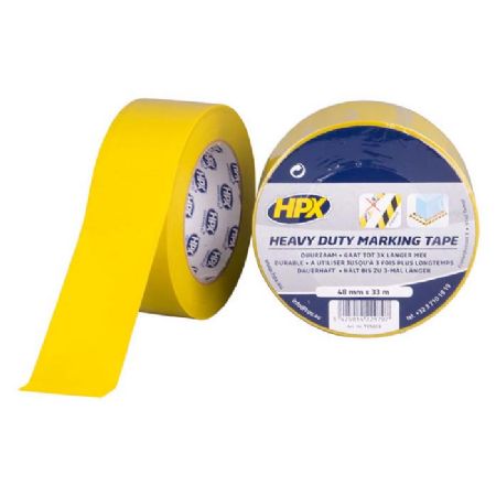 HPX heavy duty markeringstape gul 48mm x 33m