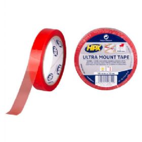 HPX ultra dobbeltklæbende tape transparent, 19mm x 10m