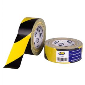 HPX sikkerhedstape textil gul/sort 48mm x 25m