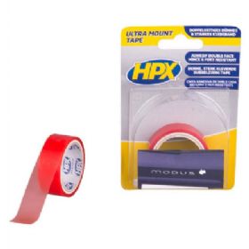 HPX ultra dobbeltklæbende tape klar 19mm x 1,5m