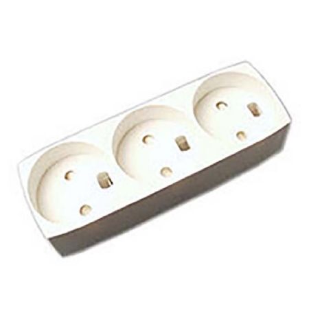 Stikdåse t11 m/blindhul u/jord. hvid