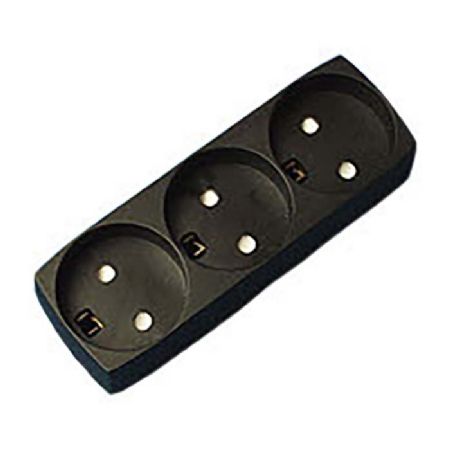 Stikdåse t11 m/jord. sort