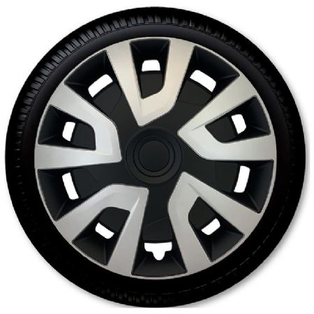 16" Revo VAN Silver/Black hjulkapselsæt